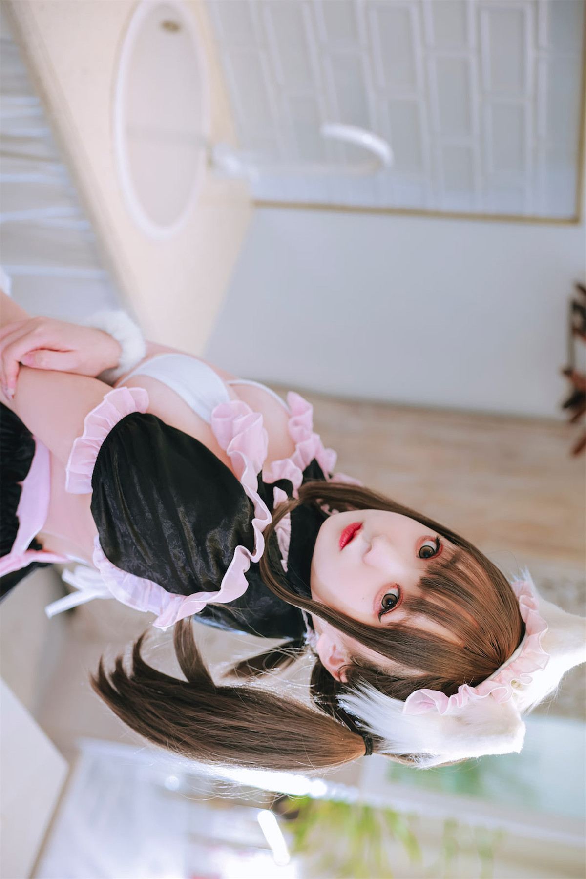 Cosplay-恩田直幸-猫耳黑粉女仆-11-18