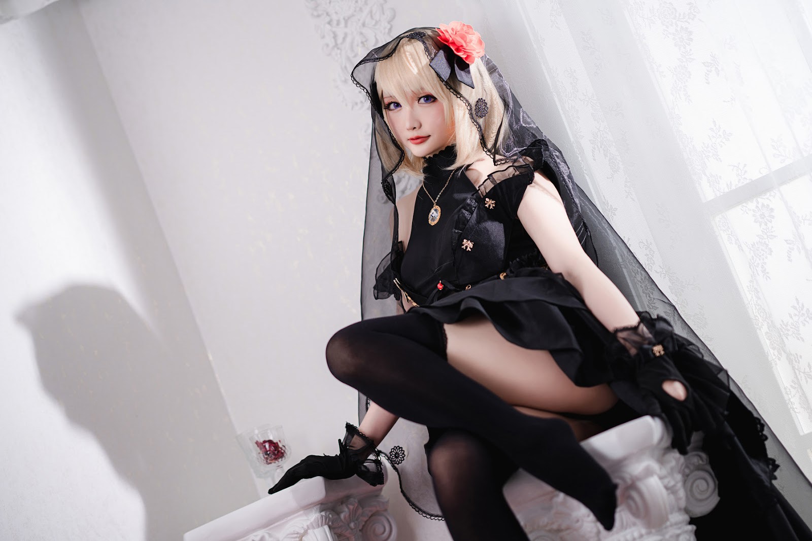 Cosplay-星之迟迟Hoshilily-Z23婚纱-04-17