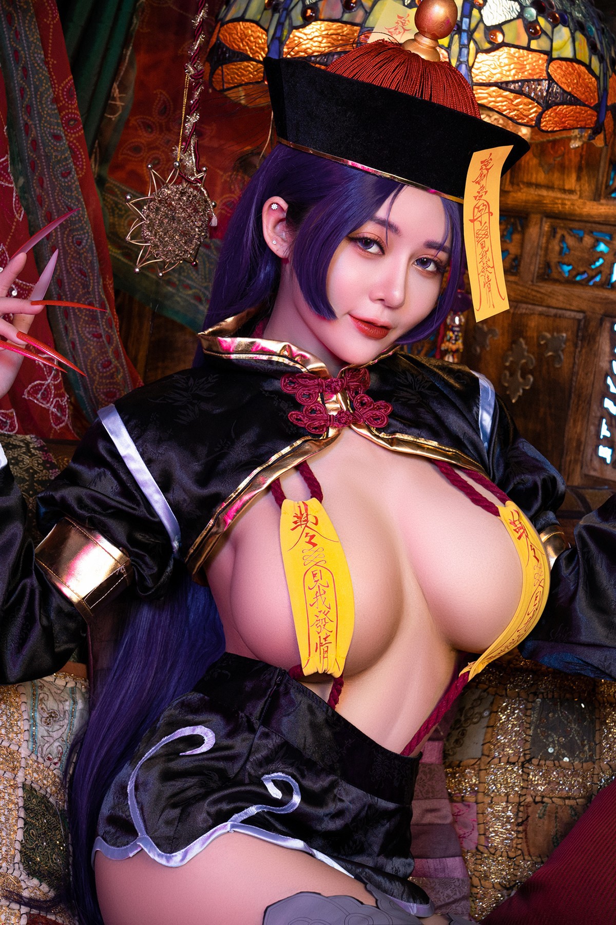 菰蒲風動縱斜影殭屍奶光安希膣得液滿見我發情香希趕屍霊幻道士-X-最胸妖怪キョンシー-Zombie-sex-folklore-Set01-08-18