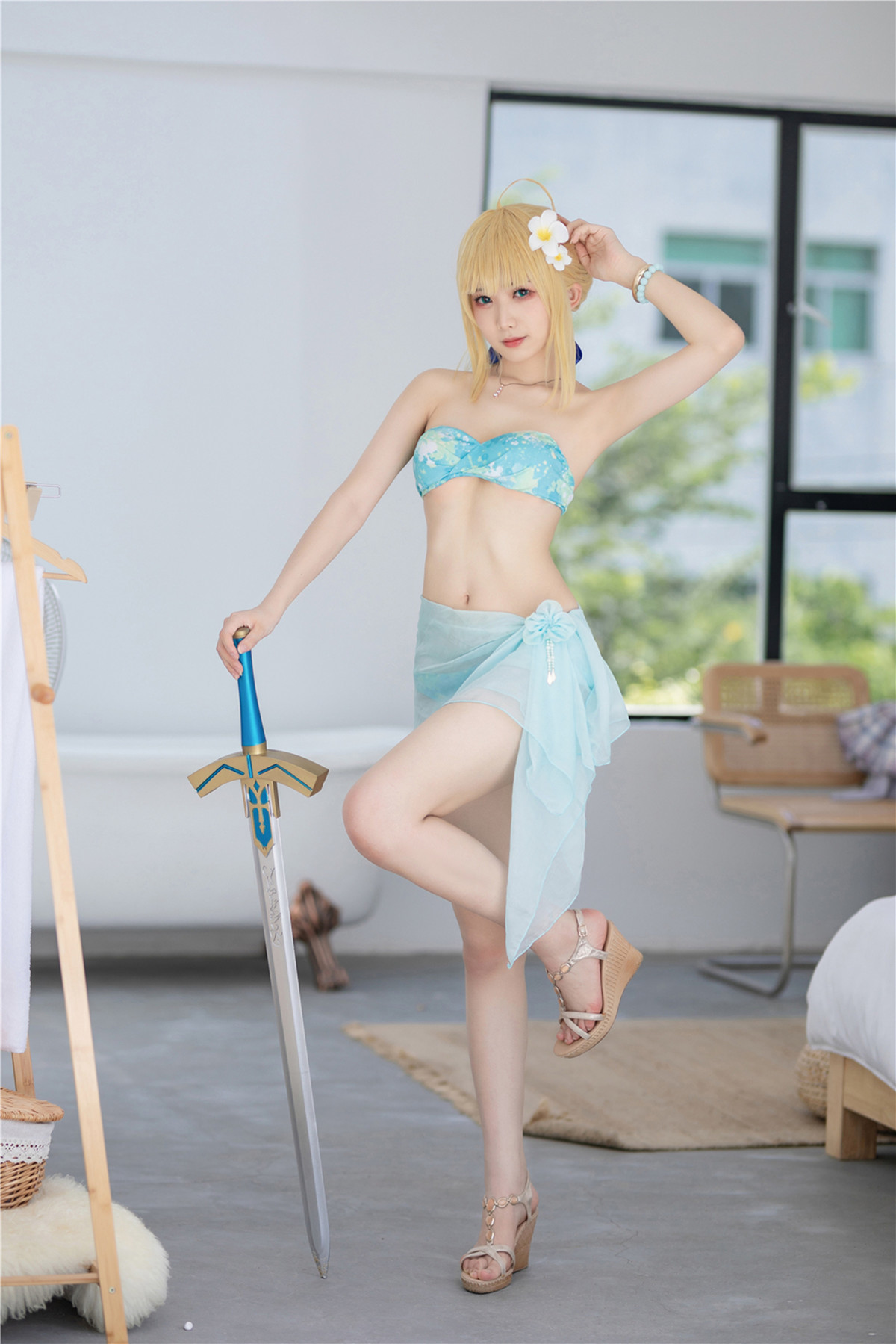 Cosplay-封疆疆v-阿尔托莉雅-潘德拉贡-泳装-11-01