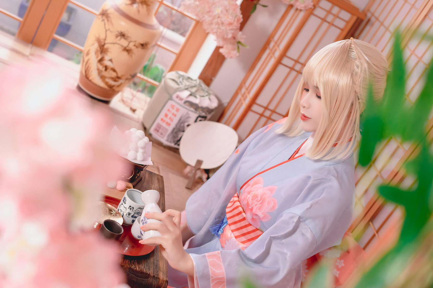 Cosplay-Pyonピオン-Saber-セイバー-Kimono-12-17