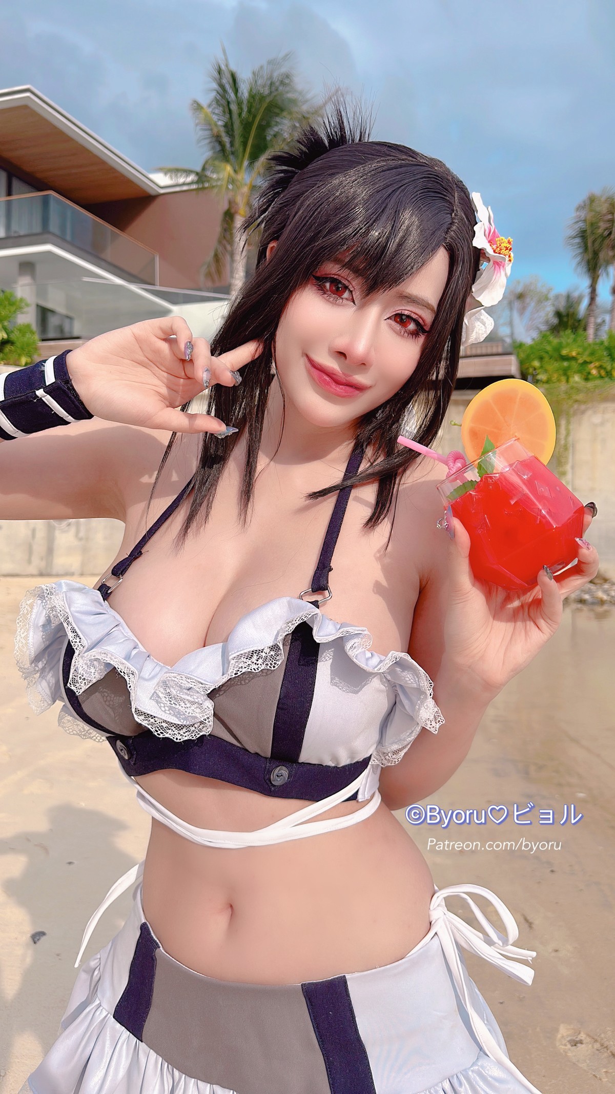 Cosplay-日本性感萝莉Byoru-Tifa-FF7r-Bikini-10-04