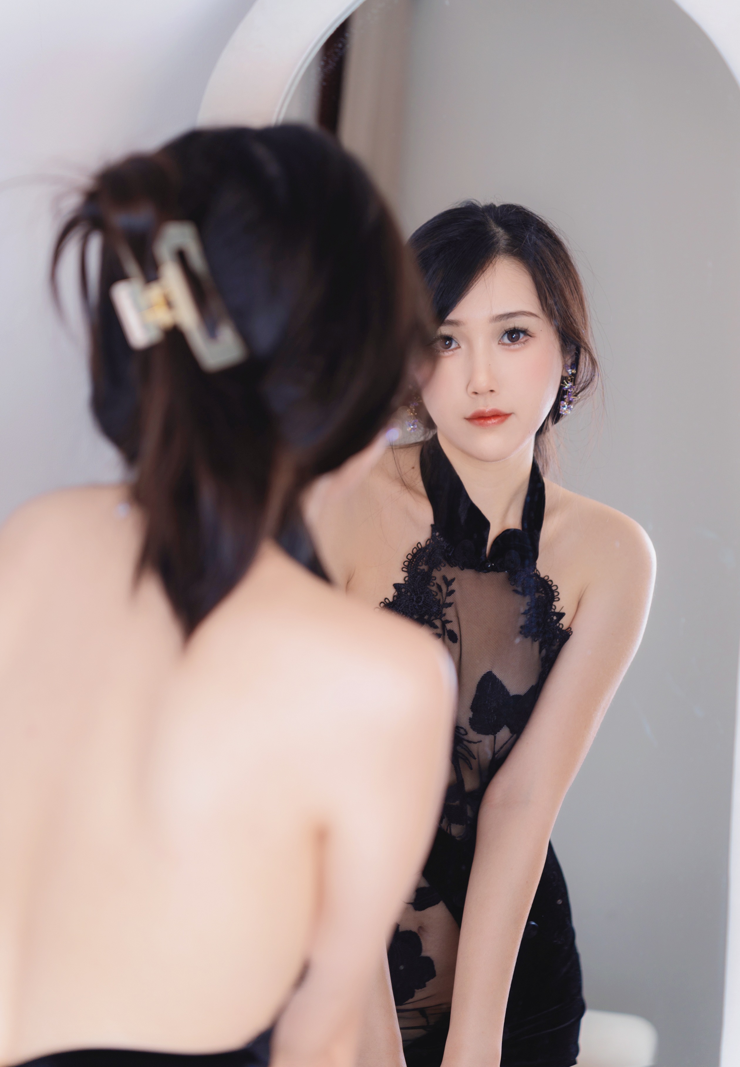 不呆猫-黑旗袍过膝袜御姐-42P-08-14