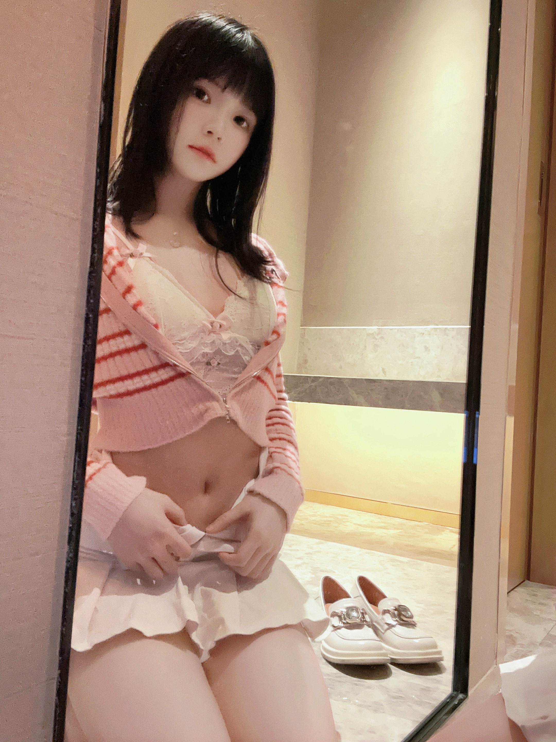 桜桃喵-条纹毛衣-22P-98MB-11-18
