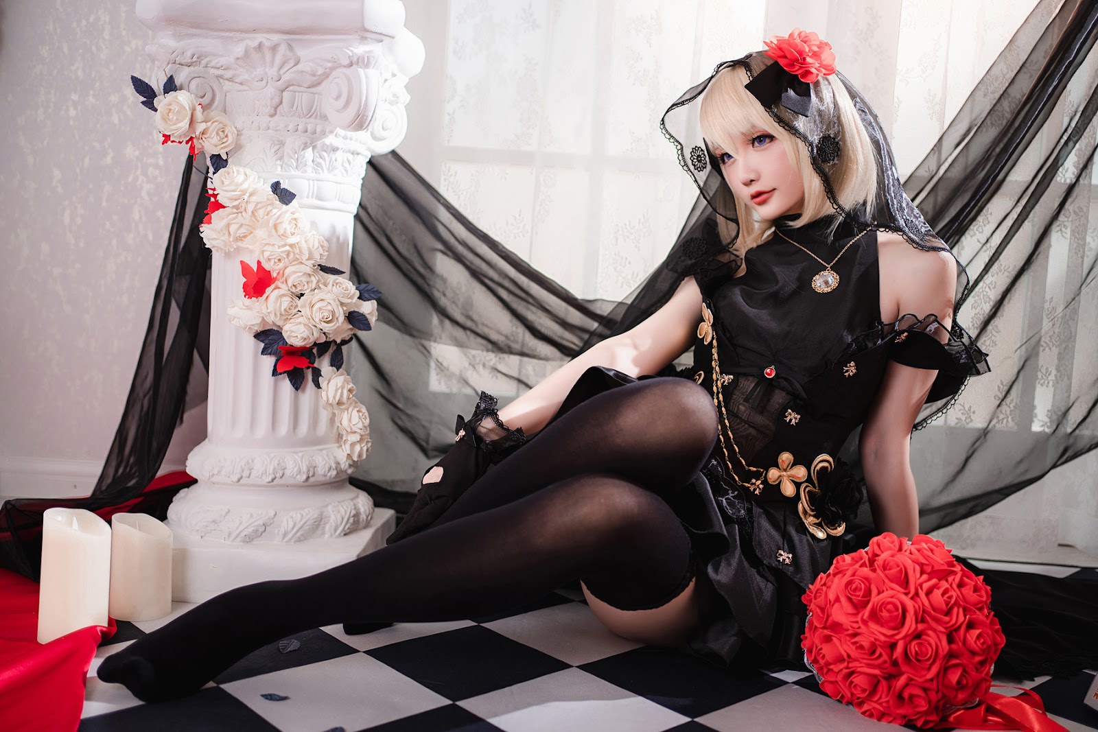 Cosplay-星之迟迟Hoshilily-Z23婚纱-04-17