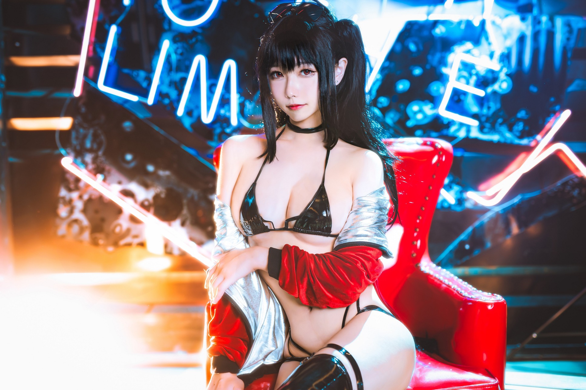 Momoko葵葵-Taihou-打歌服-恶魔-碧蓝航线-08-24