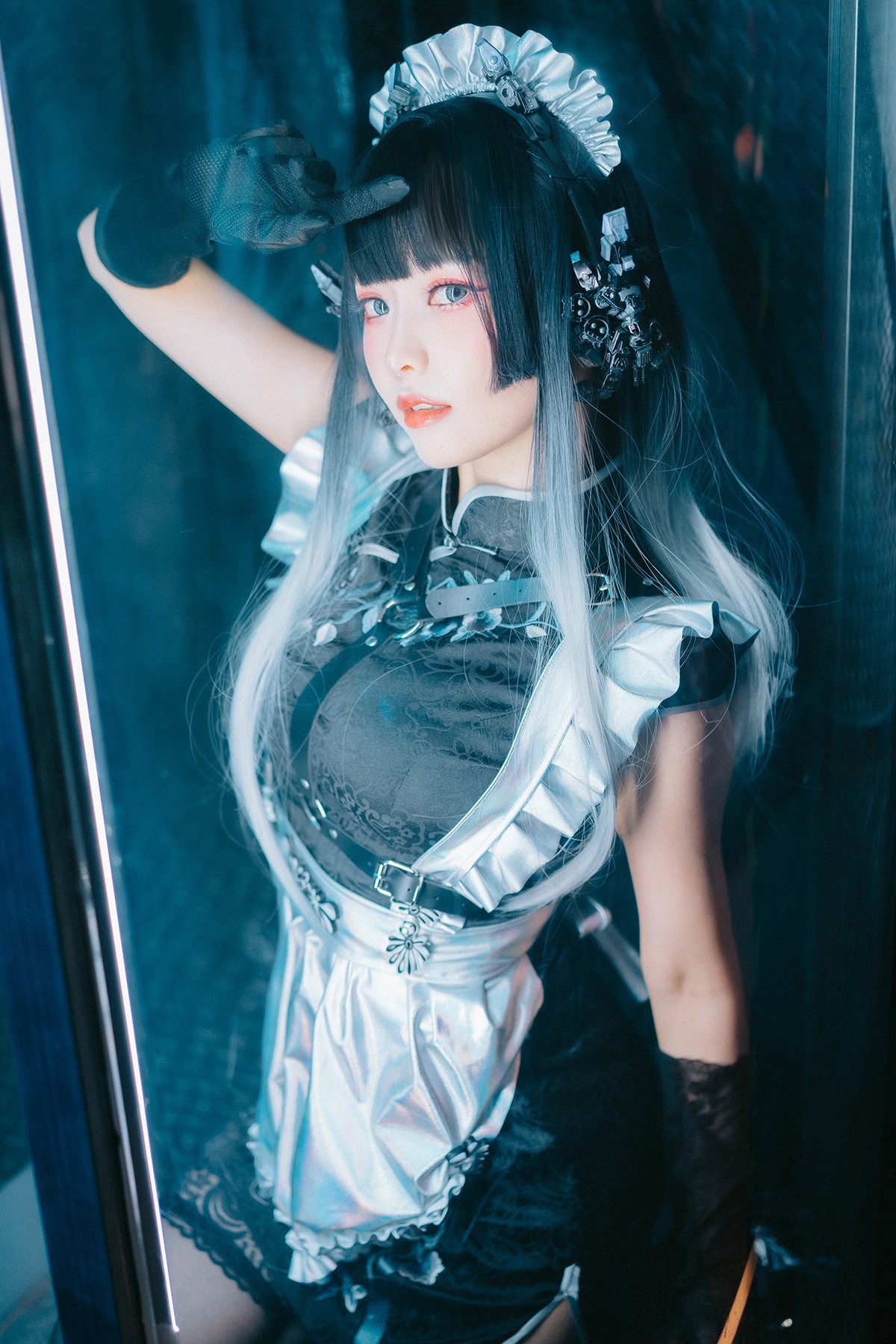 Cosplay-ElyEE子-賽博女僕-Melanite黑榴石-09-04