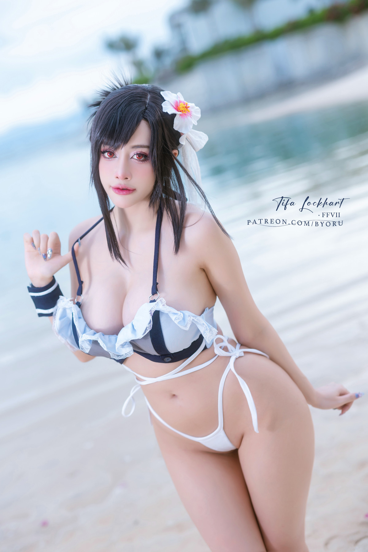 Cosplay-日本性感萝莉Byoru-Tifa-FF7r-Bikini-10-04