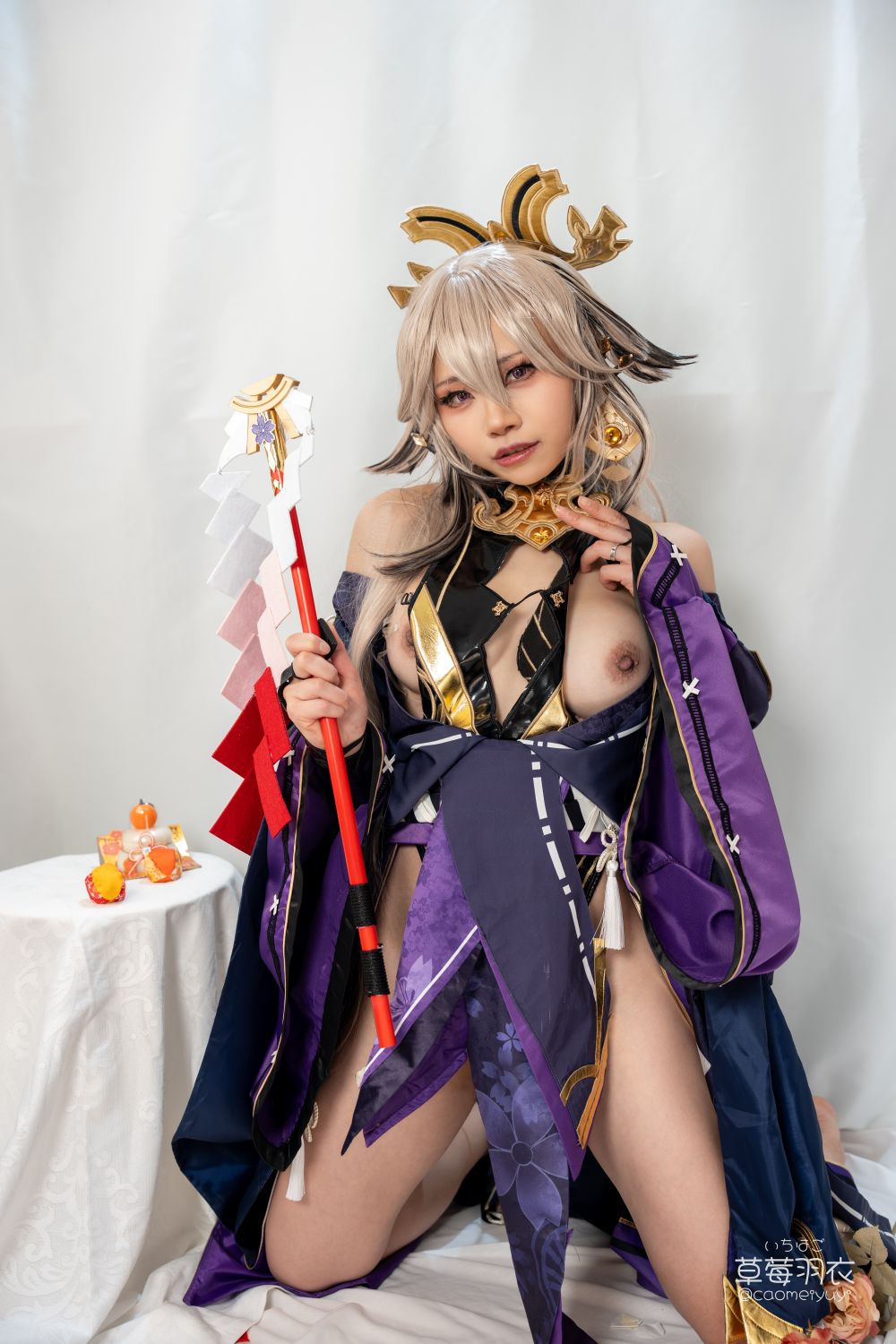 草莓羽衣T2黒ギャル八重神子墨桜色の夜笙雅芸-03-01