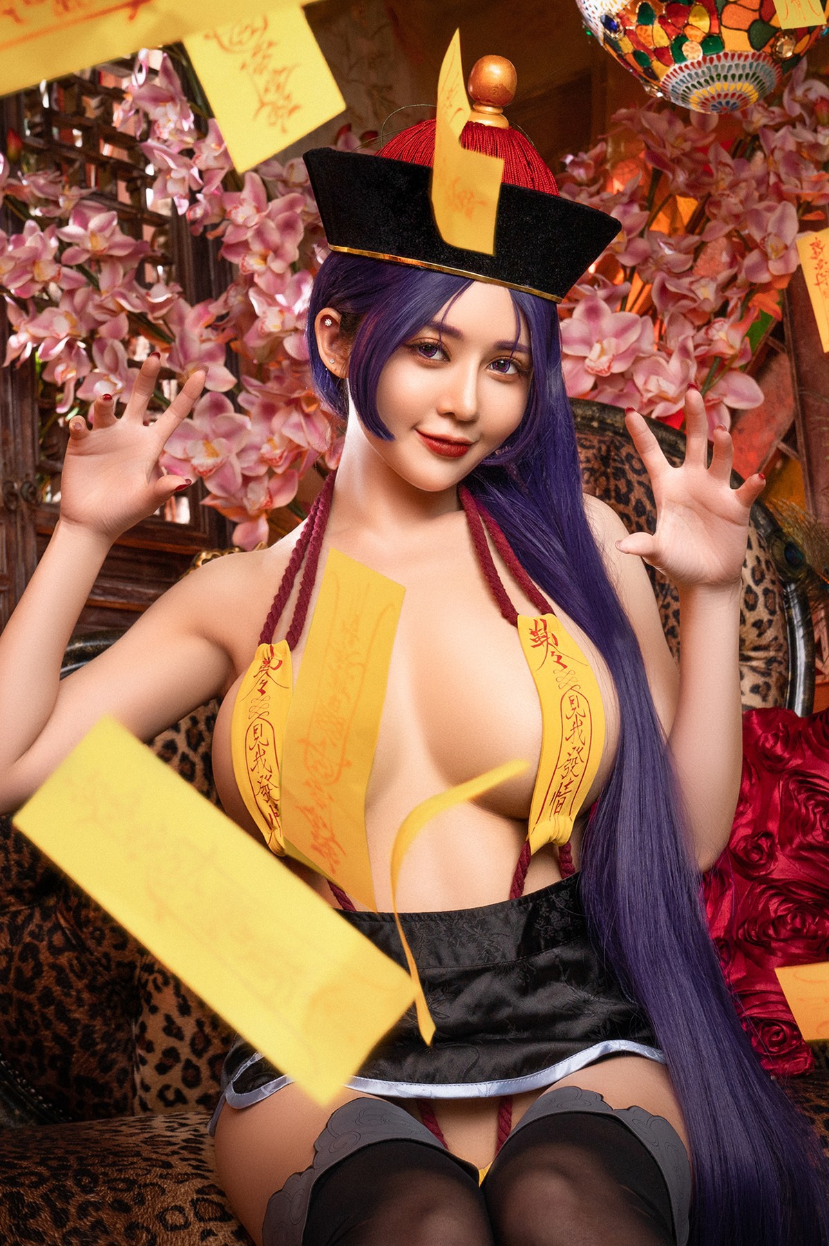 菰蒲風動縱斜影殭屍奶光安希膣得液滿見我發情香希趕屍霊幻道士-X-最胸妖怪キョンシー-Zombie-sex-folklore-Set02-08-20