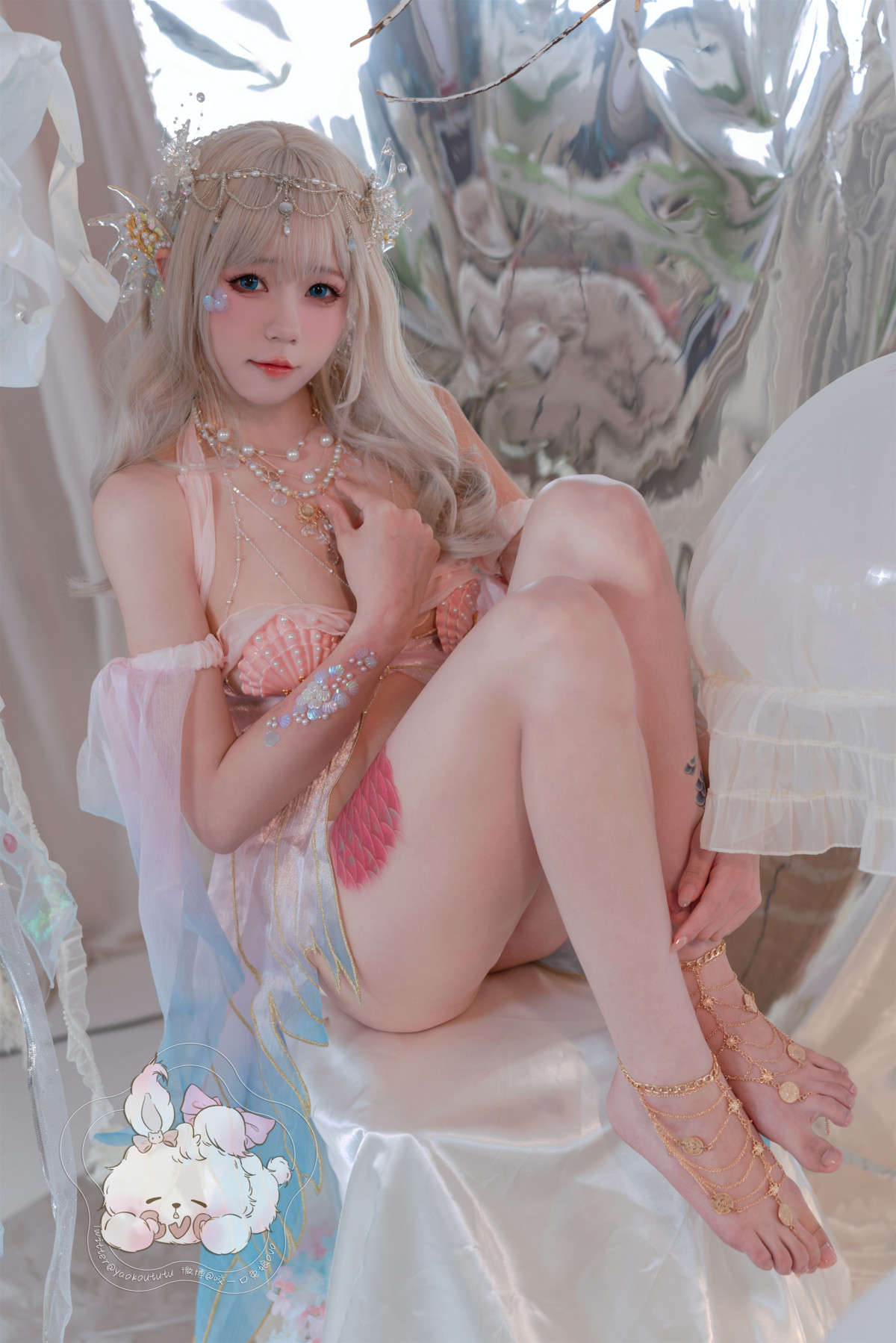 Cosplay-咬一口兔娘-海的女儿-Mermaid-10-28