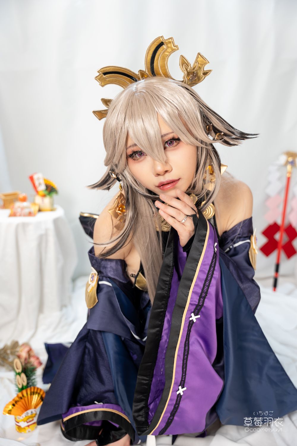 草莓羽衣T2黒ギャル八重神子墨桜色の夜笙雅芸-03-01