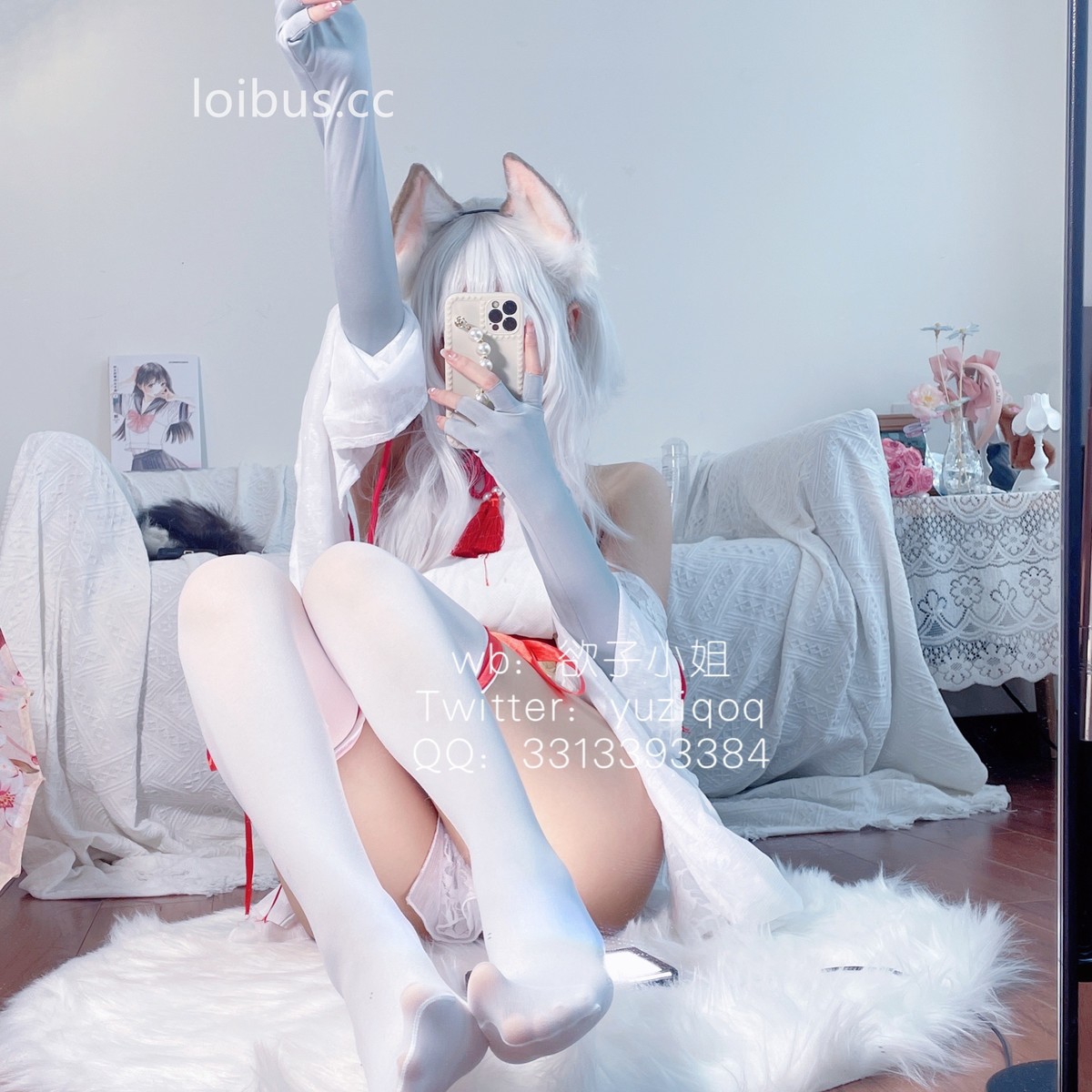 Coser-小蔡头喵喵纯白胡桃-08-27
