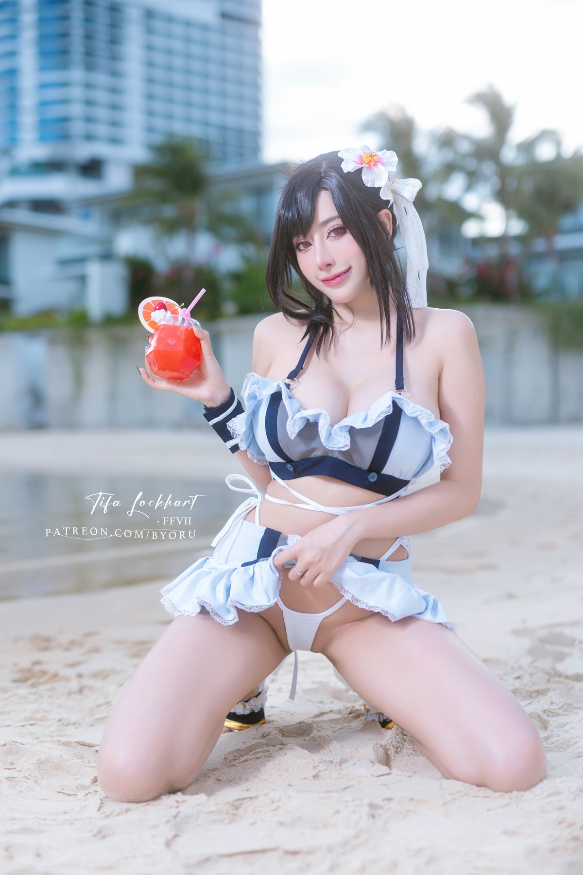 Cosplay-日本性感萝莉Byoru-Tifa-FF7r-Bikini-10-04