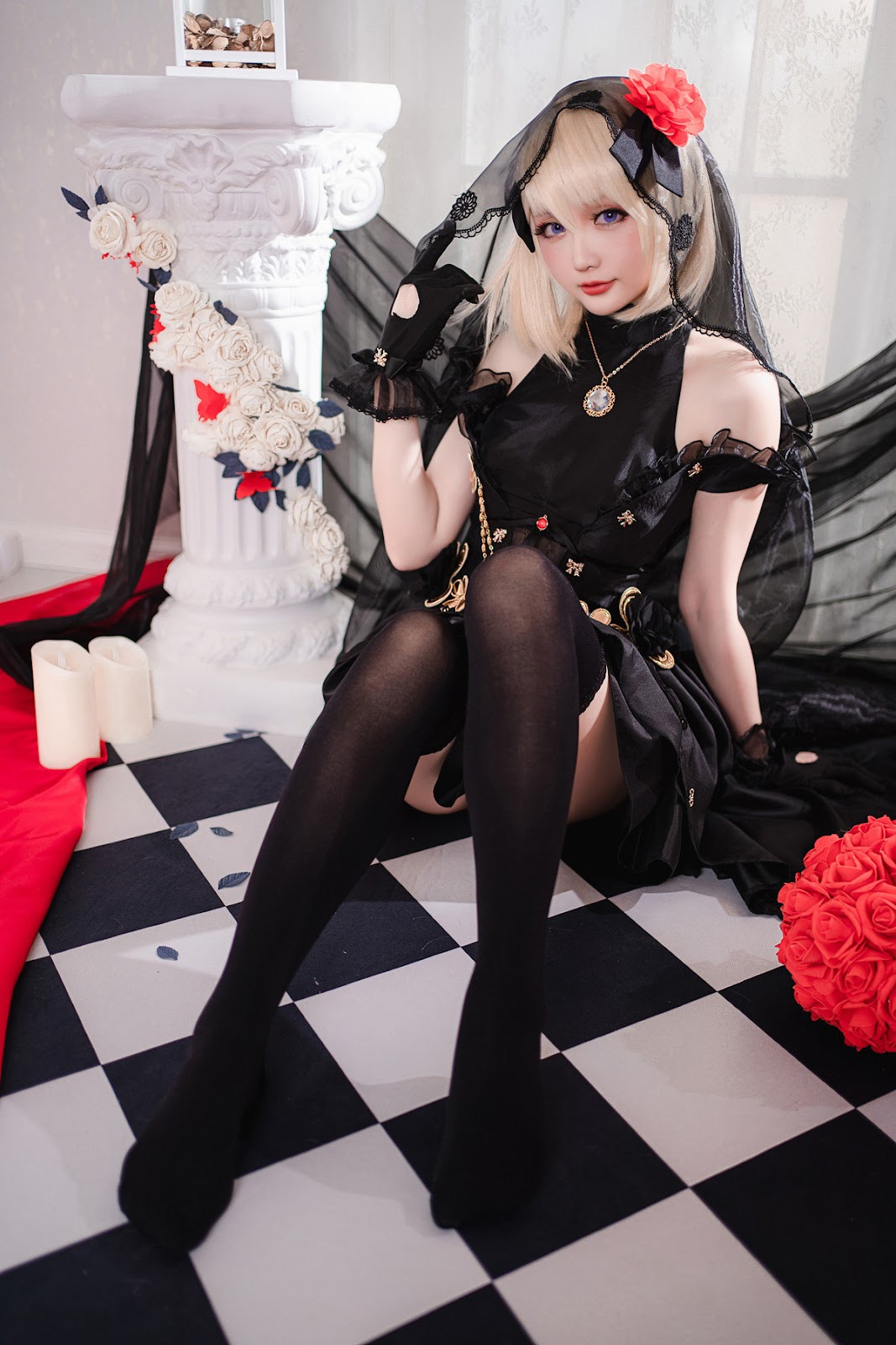 Cosplay-星之迟迟Hoshilily-Z23婚纱-04-17