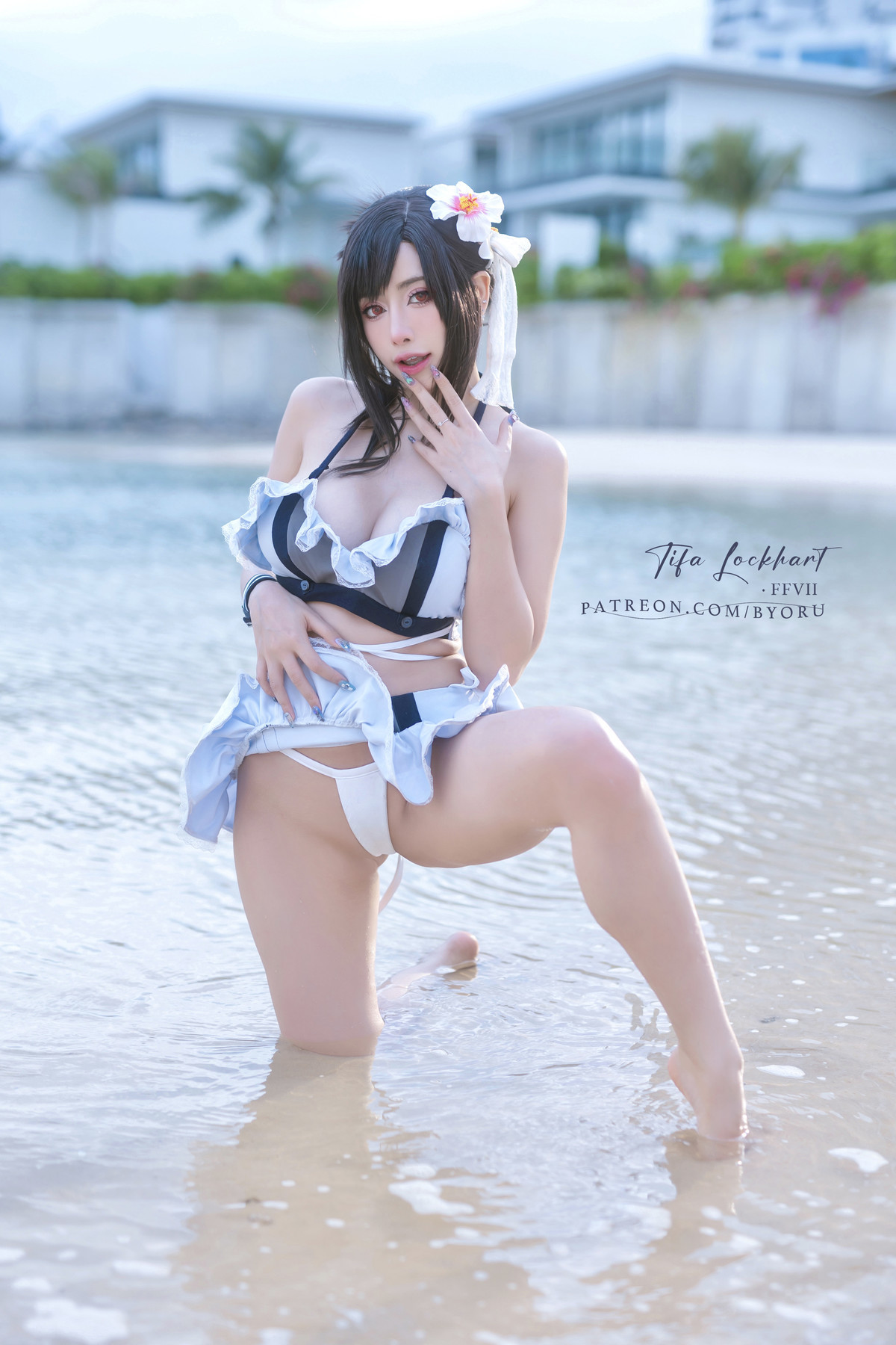 Cosplay-日本性感萝莉Byoru-Tifa-FF7r-Bikini-10-04