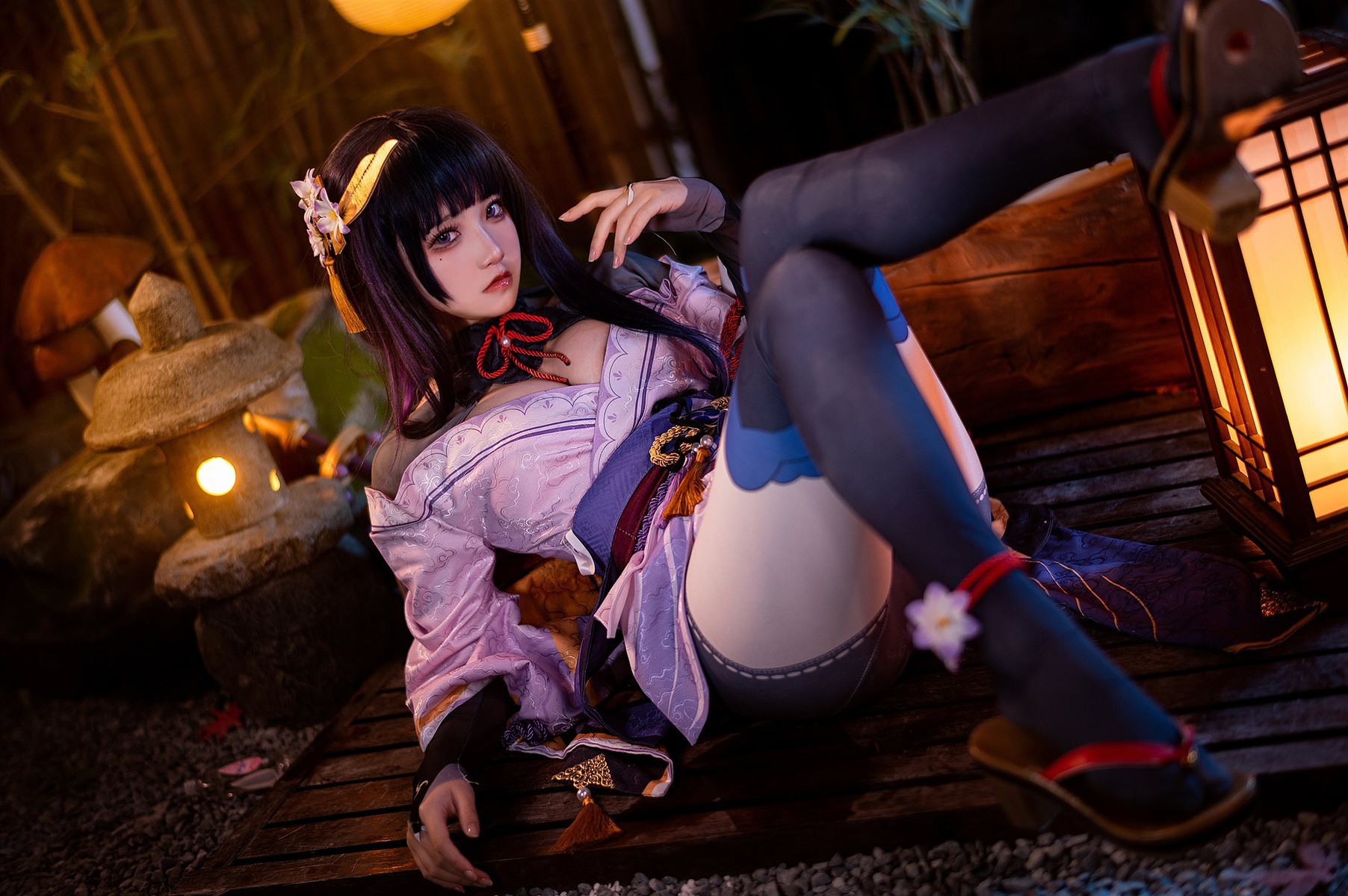 Cosplay-伊喵君-景三-八重-雷神-双倍快乐-08-21