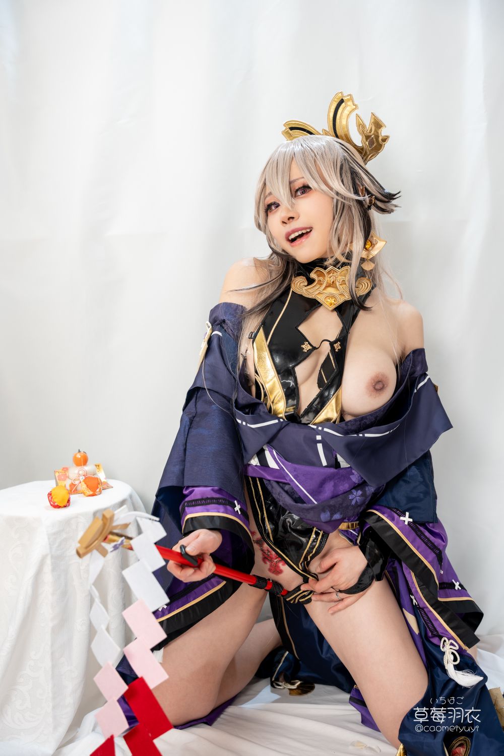 草莓羽衣T2黒ギャル八重神子墨桜色の夜笙雅芸-03-01