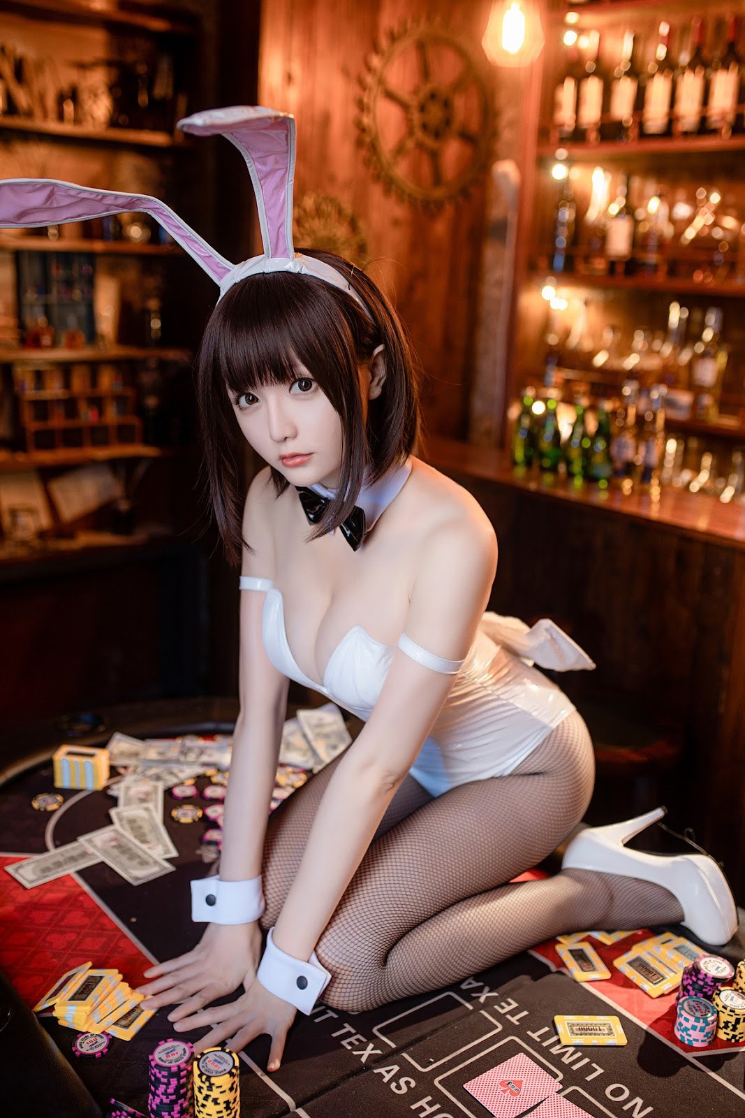 Cosplay-星之迟迟Hoshilily-加藤惠-兔女郎-11-27