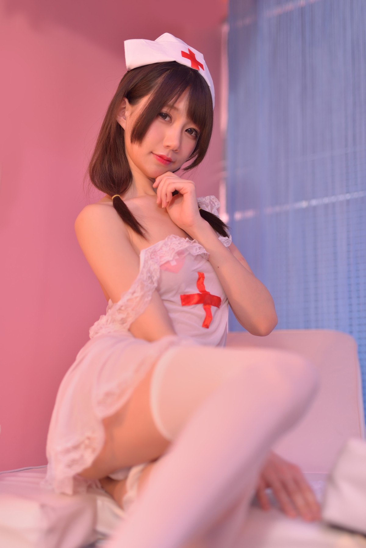 Cosplay-Nagisa魔物喵-性感看护师-Set01-10-02