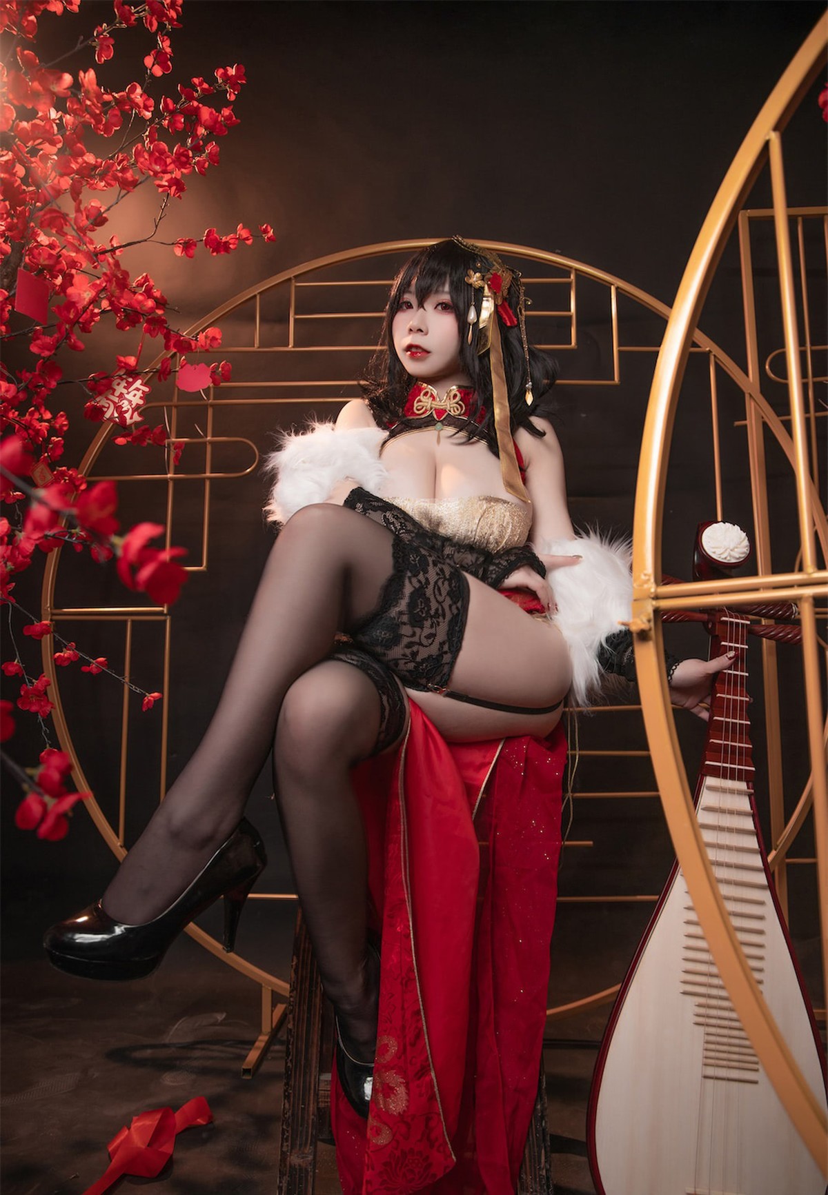 Cosplay-自闭颜球球-无颜小天使wy-碧蓝航线-大凤红旗袍-03-18