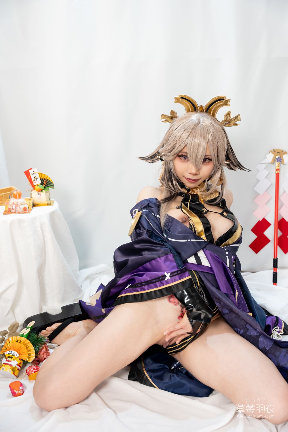 草莓羽衣T2黒ギャル八重神子墨桜色の夜笙雅芸-03-01