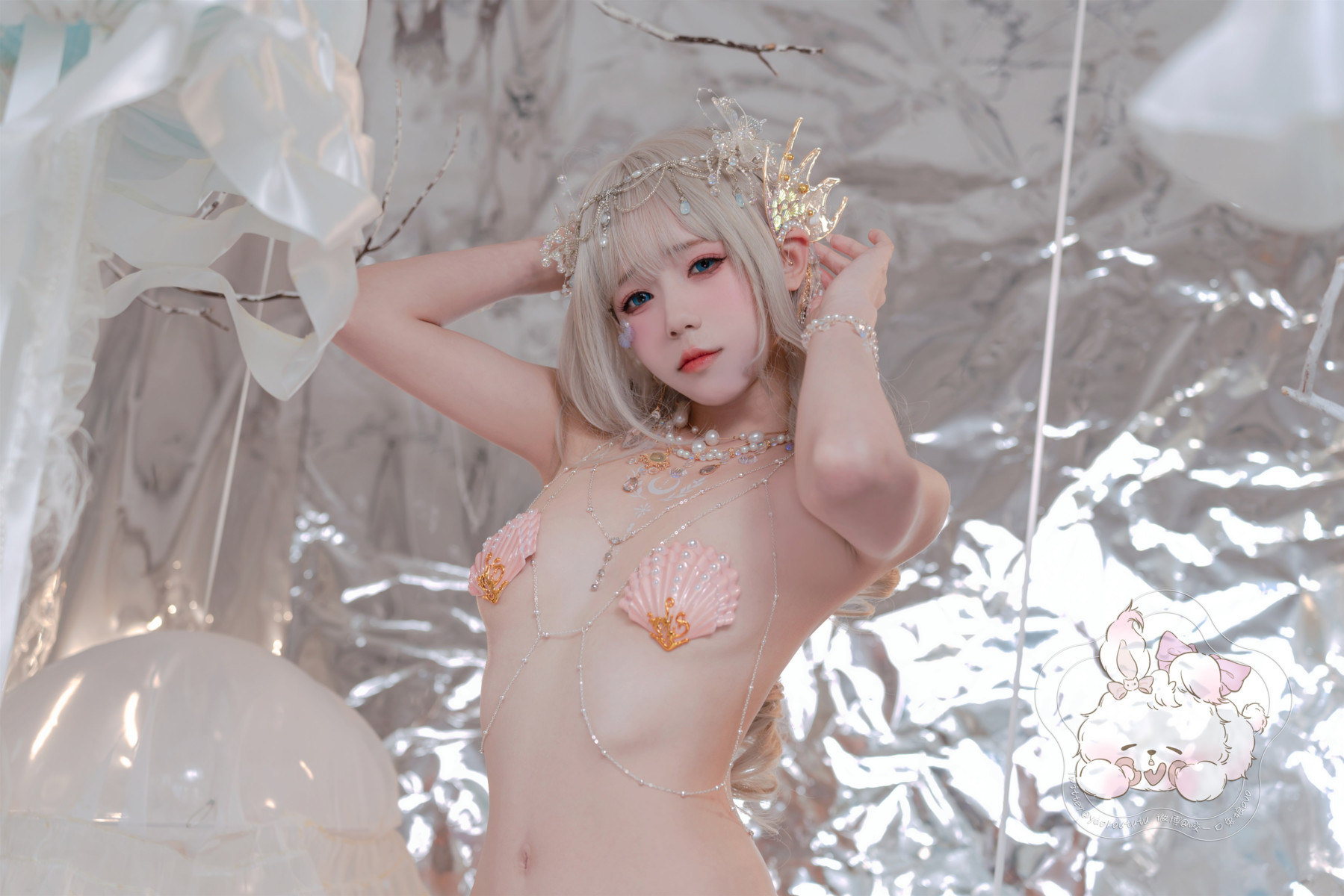 Cosplay-咬一口兔娘-海的女儿-Mermaid-10-28