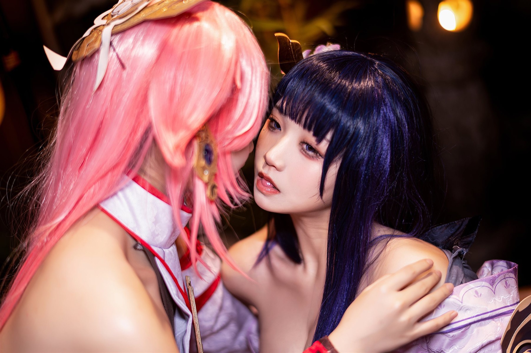 Cosplay-伊喵君-景三-八重-雷神-双倍快乐-08-21