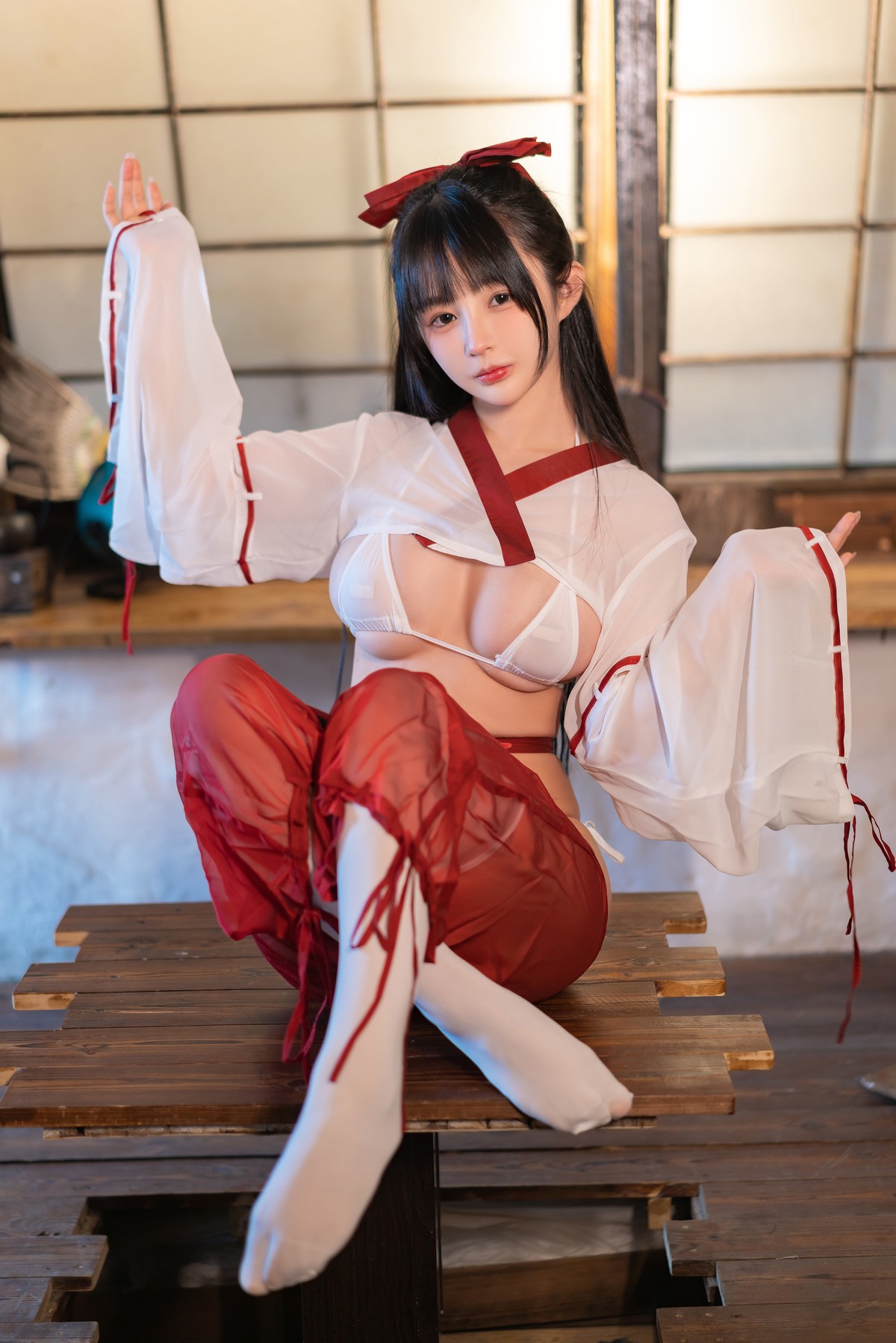 Cosplay-桜井宁宁-巫女-08-28