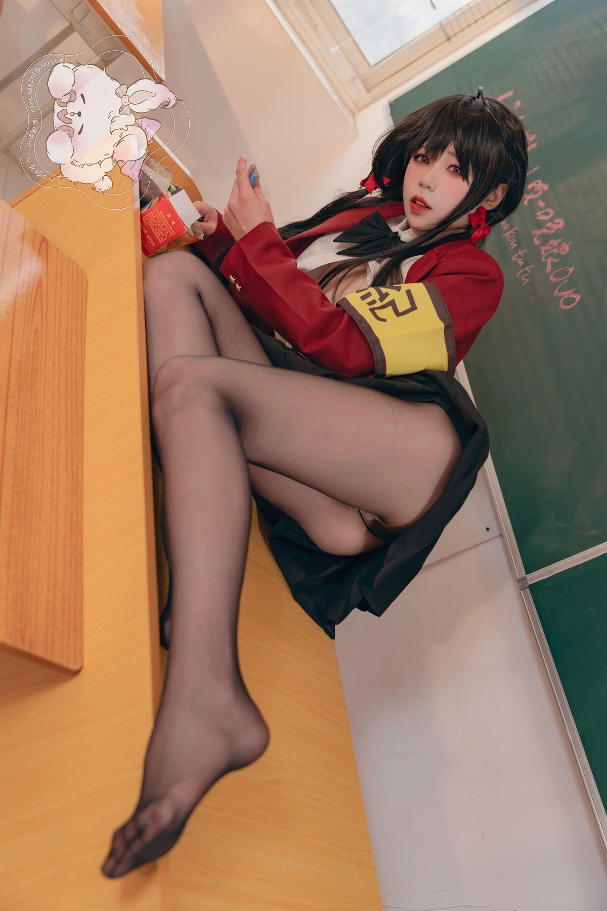 Cosplay-咬一口兔娘-风纪委员大凤-Set02-09-15