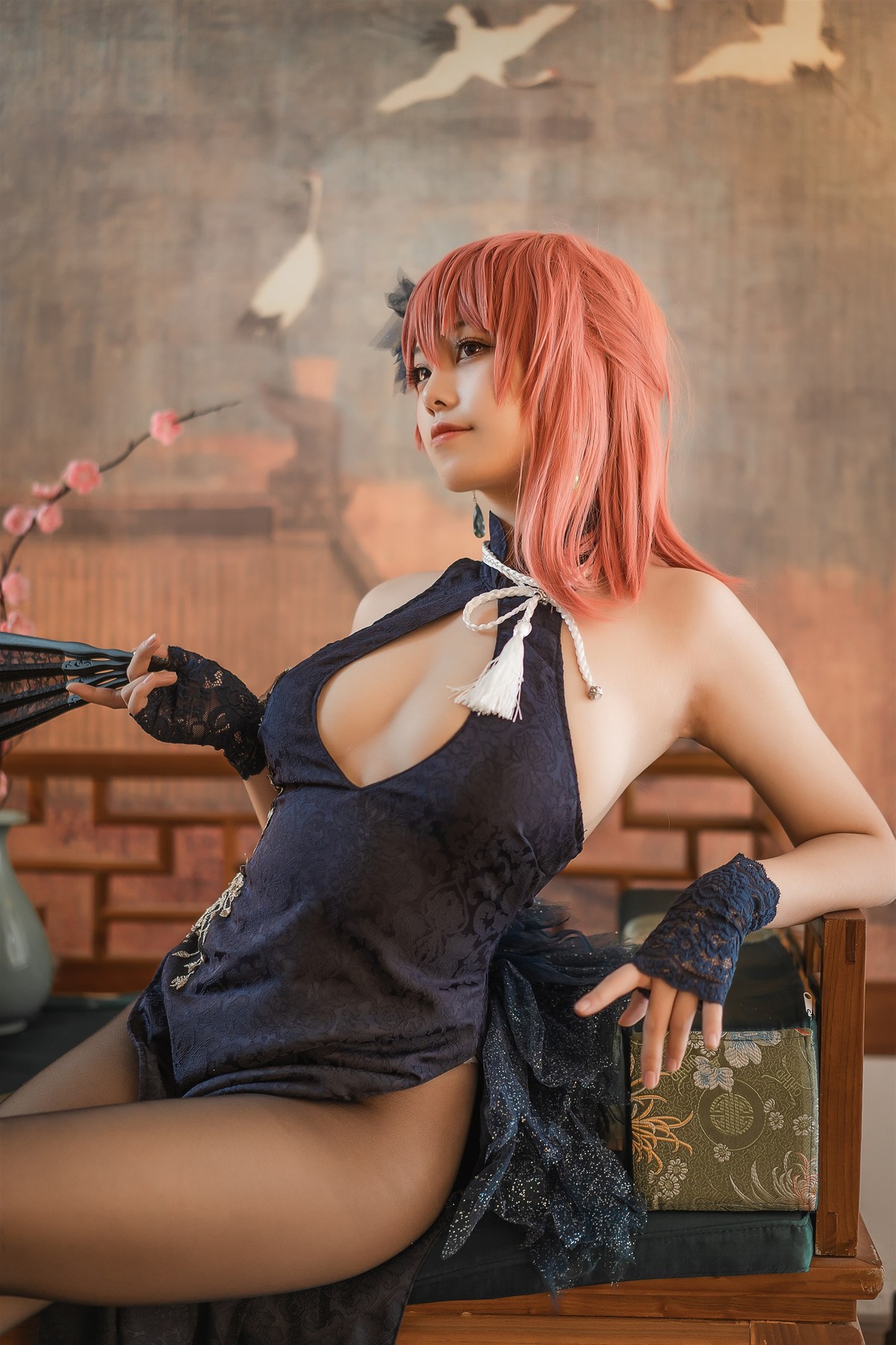 蜜汁猫裘-Cosplay-黑太子旗袍-08-17