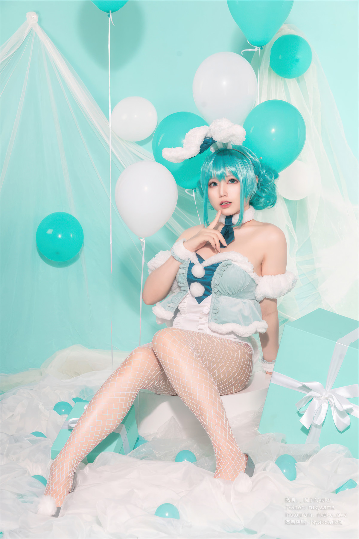 Cosplay-Nyako喵子-初音白兔-04-20