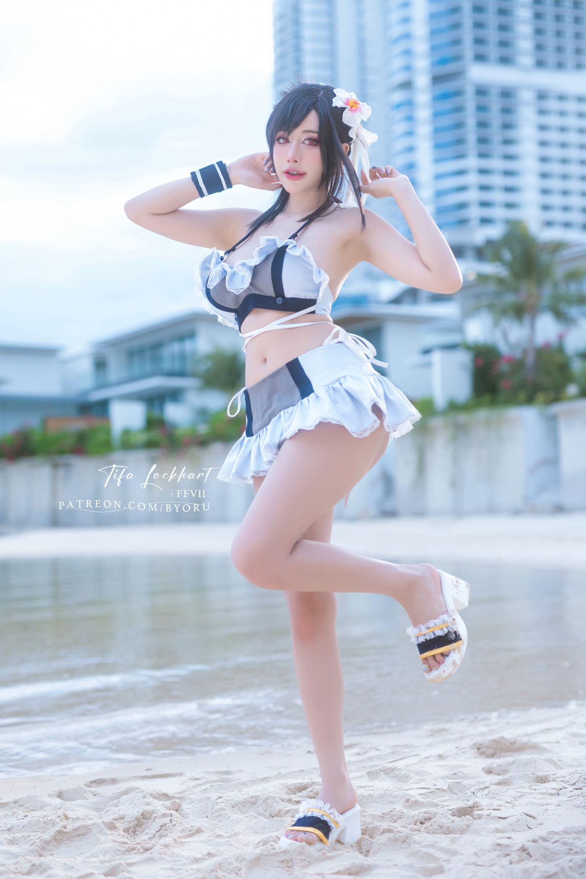 Cosplay-日本性感萝莉Byoru-Tifa-FF7r-Bikini-10-04