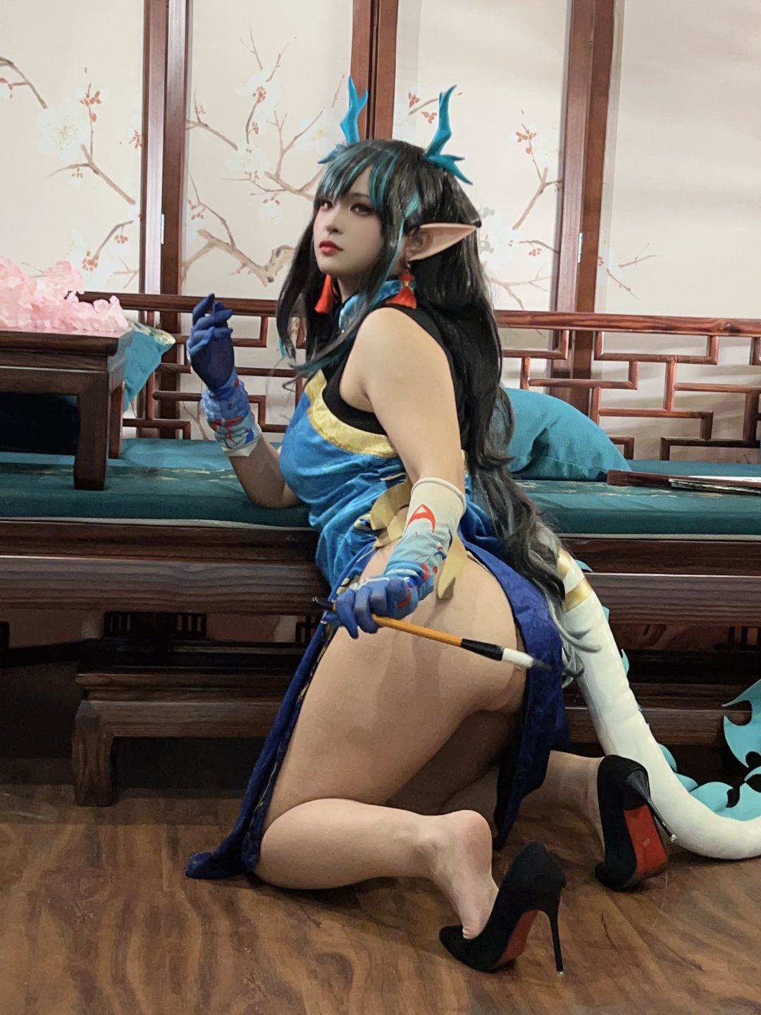 橙风千雅小和甜酒-年夕旗袍双人御守-189P-788MB-07-25